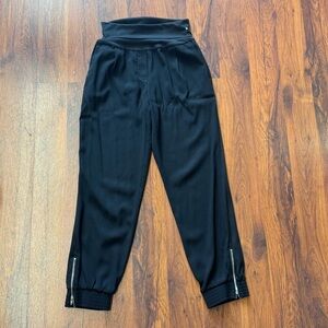 Wilfred Black Pleated Ankle Zip Pants XXS